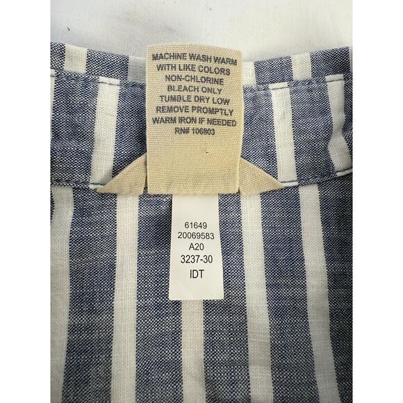 Duluth Trading Co Womens Blue White Sleeveless Tank Top Large - Picture 9 of 10